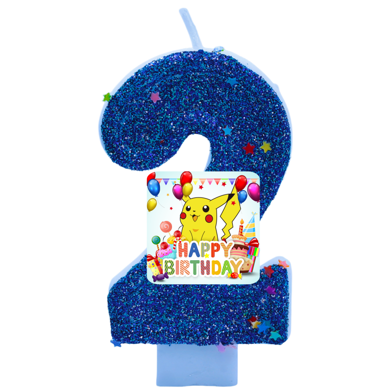 Zebra Candle Supplies - شموع بوكيمون مونستر بيكاتشو بتصميم أرقام