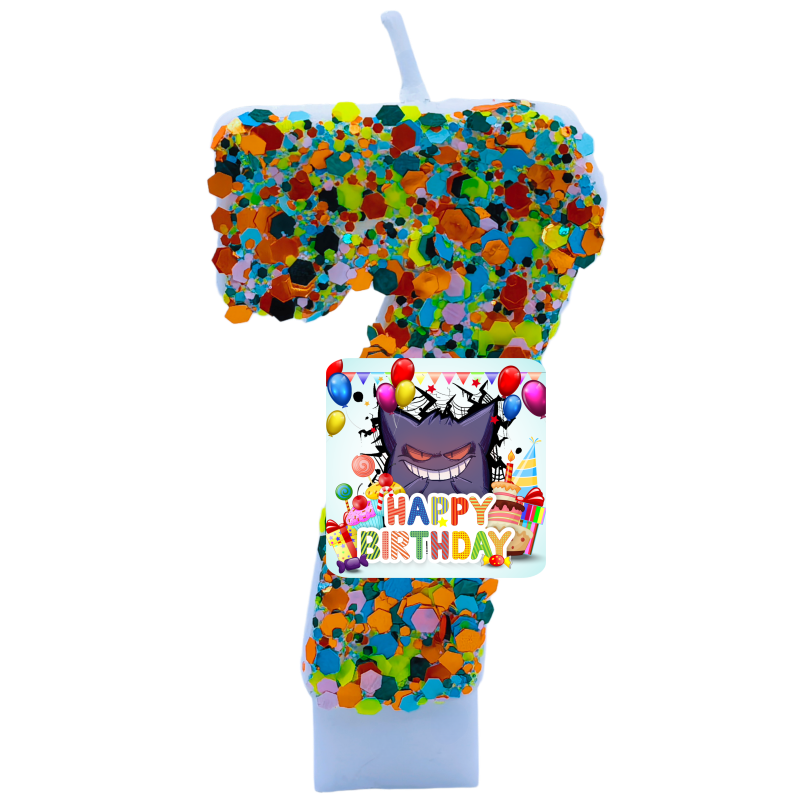 Zebra Candle Supplies - شموع بوكيمون جينجار بتصميم أرقام 0-9،